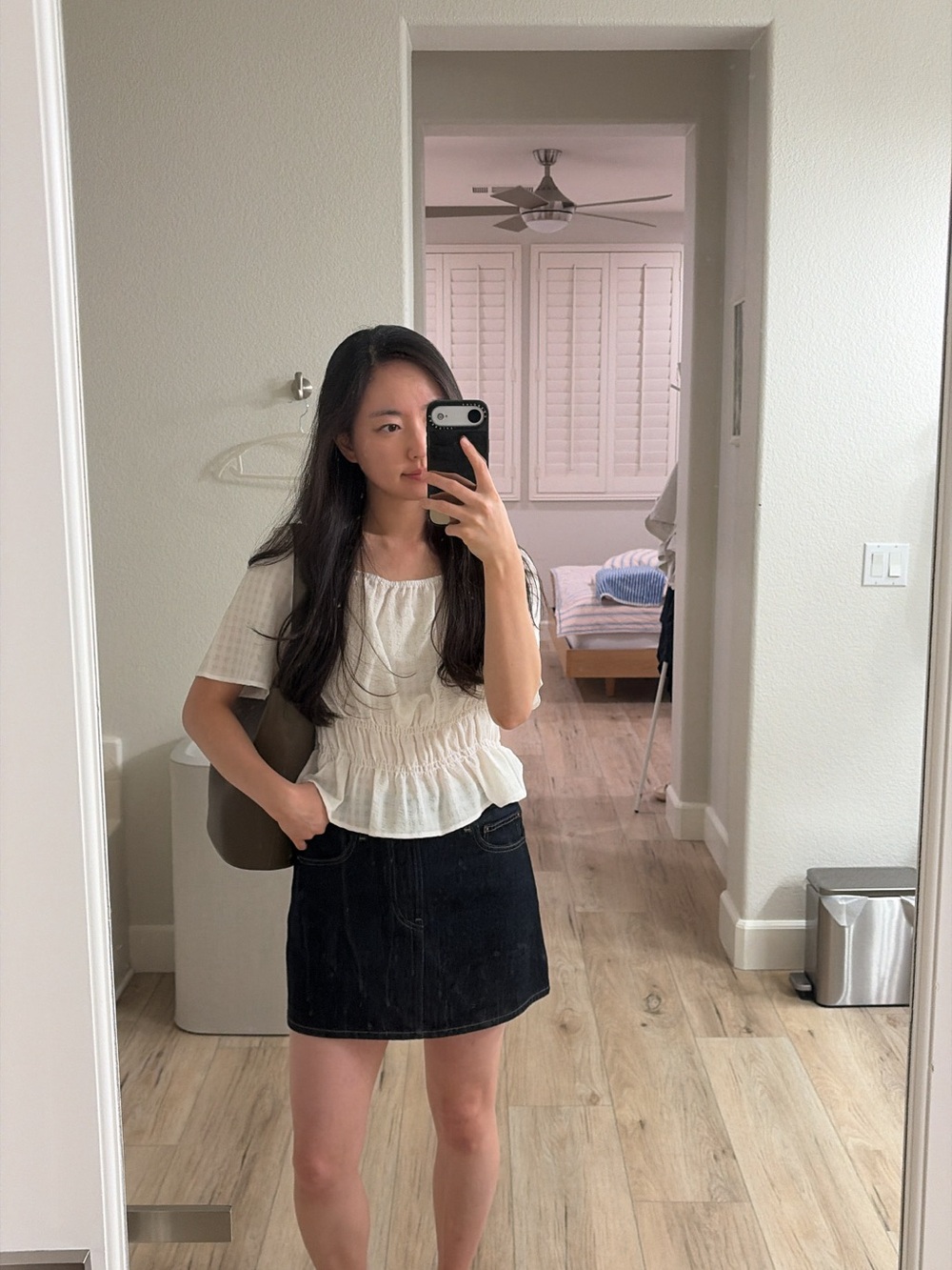 UNIQLO Denim Mini Skirt – Dark Navy | Size S